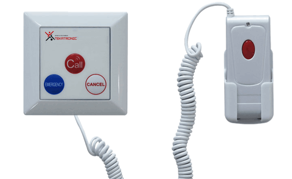 Pulsador de cama para paciente con botón de emergencia código azul