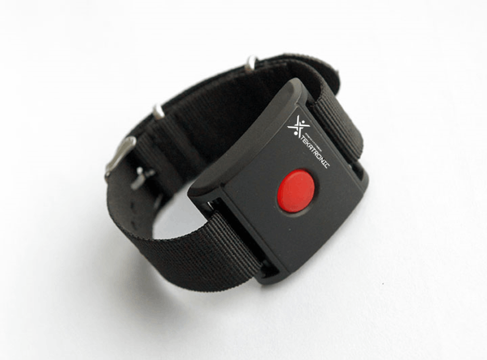 Pulsador inalámbrico tipo reloj para pacientes con movilidad limitada