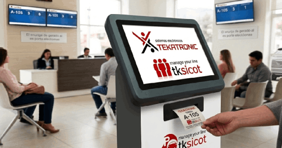 Kiosco dispensador de tickets para sistema de turnos TKsicot